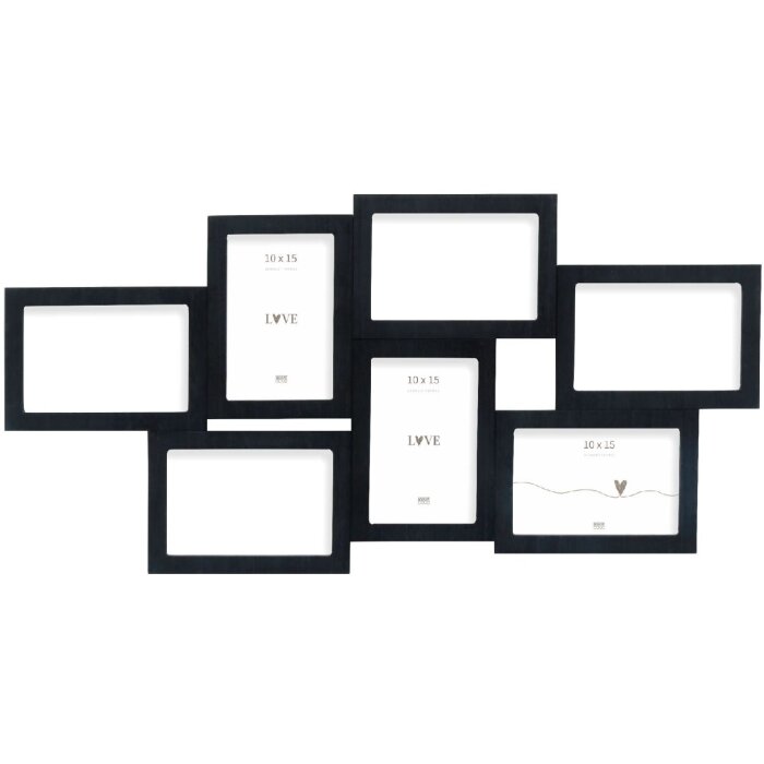 Deknudt S68UC2 Cornice da parete nera 10x15 cm per 7 foto