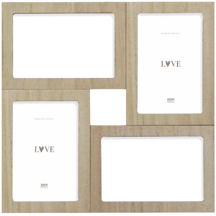 Deknudt S68UC3 cornice da parete in legno naturale 13x18 cm per 4 foto natura