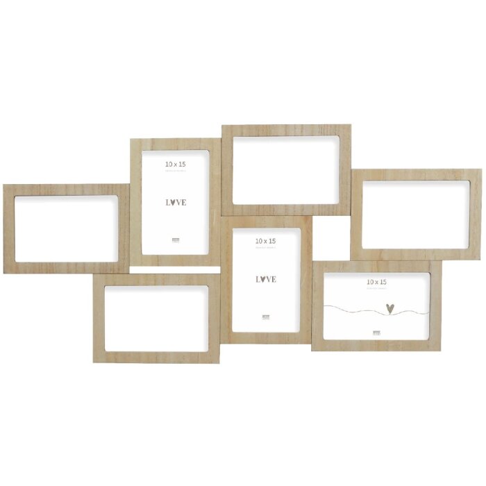 Deknudt S68UC3 cornice da parete in legno naturale 7 immagini 10x15 cm