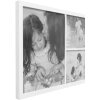 Deknudt S68WB1 Cornice da galleria bianca 3 quadri 2x 18x18 cm & 27x36 cm