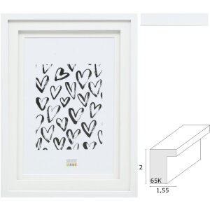 Cornice Deknudt S65KK1 bianca doppio passe-partout da...