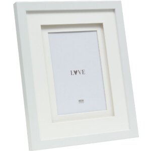 Cornice Deknudt S65KK1 bianca doppio passe-partout da 13x13 cm a 20x30 cm
