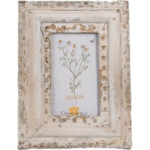 Portafoto Clayre & Eef Beige Ferro Vetro Vintage...