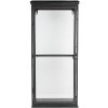 Vetrina ferro vetro nero 31x21x70 cm Scaffale a muro