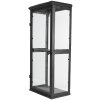Vetrina ferro vetro nero 31x21x70 cm Scaffale a muro