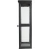 Vetrina ferro vetro nero 31x21x70 cm Scaffale a muro