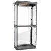 Vetrina ferro vetro nero 31x21x70 cm Scaffale a muro