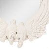 Clayre & Eef Mirror 50x5x60 Specchio da parete ovale in vetro MDF bianco con uccelli