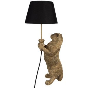 Clayre & Eef 5LMC0037 Lampada da tavolo gatto bronzo...