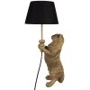 Clayre & Eef 5LMC0037 Lampada da tavolo gatto bronzo E27/max 1x60W 31x24x62 cm