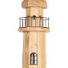 Clayre & Eef 5LMP278 Lampada da terra faro legno natura 23x23x140 cm E27/max 60W