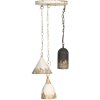 Clayre & Eef 5LMP320 Lampada a sospensione Vintage White Black Ø70x95cm E14 3x25W