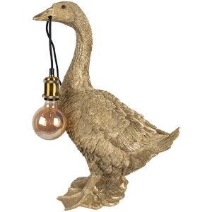 Clayre & Eef 5LMP671 Lampada da tavolo oca color oro 42x23x60 cm E27/max 60W