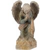 Clayre & Eef 5MG0043 Angelo decorativo in posa di preghiera effetto antico 41x45x65 cm
