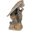 Clayre & Eef 5MG0043 Angelo decorativo in posa di preghiera effetto antico 41x45x65 cm