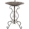 Clayre & Eef 5Y1203 Vasca per uccelli in metallo anticato Ø 52x76 cm