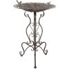Clayre & Eef 5Y1203 Vasca per uccelli in metallo anticato Ø 52x76 cm
