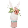 Clayre & Eef 5Y1214 Vaso di fiori coniglio rosa turchese 29x19x62 cm