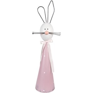 Clayre & Eef 5Y1220 Coniglio decorativo rosa bianco...