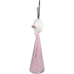 Clayre & Eef 5Y1220 Coniglio decorativo rosa bianco...