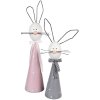 Clayre & Eef 5Y1220 Coniglio decorativo rosa bianco 18x14x60 cm