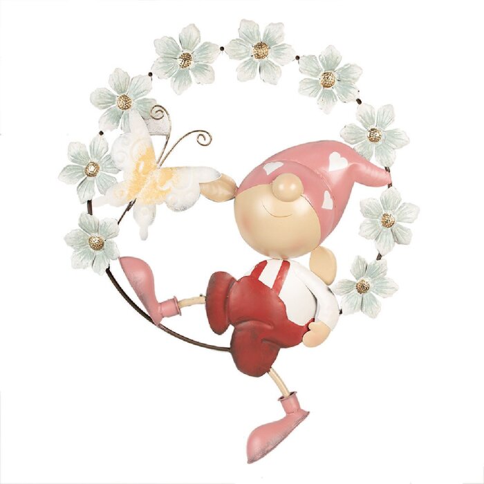 Clayre & Eef 5Y1222 Decorazione murale corona di fiori nani 50x9x61 cm