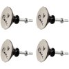 Clayre & Eef 65289 Pomello per porta Love Bianco Nero Ø 4x3/6 cm