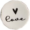 Clayre & Eef 65289 Pomello per porta Love Bianco Nero Ø 4x3/6 cm