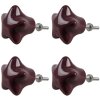 Clayre & Eef 65292 Pomello per porta stella Bordeaux Ø 4x3/6 cm
