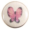 Clayre & Eef 65301 Pomello Farfalla Rosa Bianco Ø 3x1/4 cm