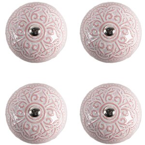 Clayre & Eef 65302 Pomello per porta in ceramica rosa...