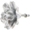 Clayre & Eef 65305 Pomello per porta a forma di fiore in ceramica bianca Ø 6x3/6 cm