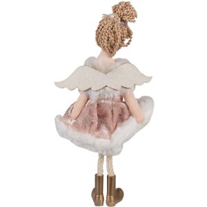 Clayre & Eef 65377 Decorazione Angelo 9x3x18 cm Oro rosa