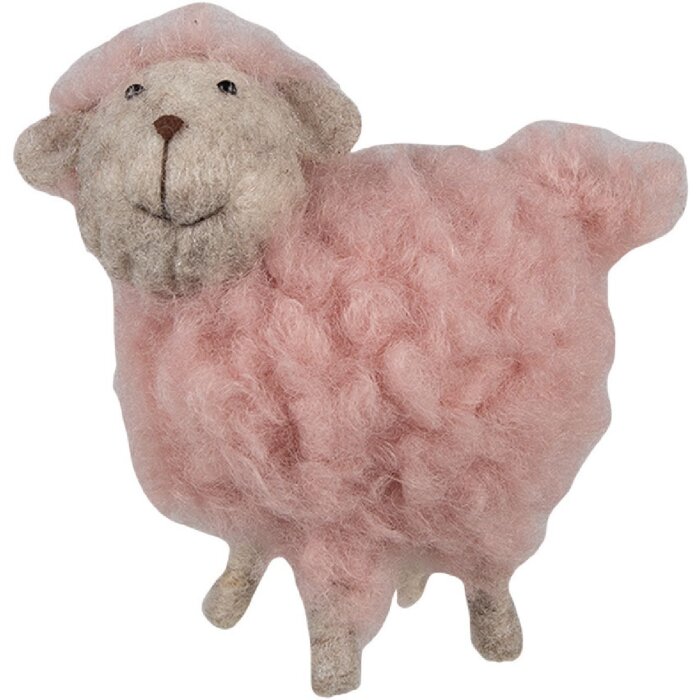 Clayre & Eef 65378 Decorazione Pecora Rosa 14x7x10 cm