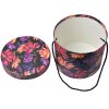 Clayre & Eef 65457 Set di cappelliere 3 pezzi motivo floreale Ø 23/20/17 cm