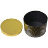 Clayre & Eef 65458 Set di cappelliere oro nero Ø 25x17 23x16 21x14 cm