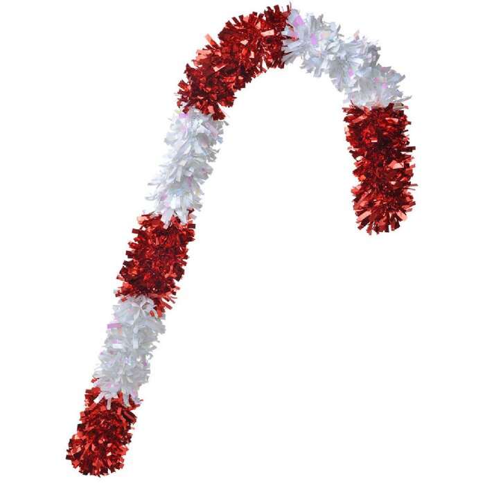 Clayre & Eef 65472S Decorazione Candy Cane Rosso Bianco 30x6x72 cm