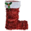 Clayre & Eef 65477 Stivali per decorazioni natalizie Rosso Bianco 17x8x22 cm