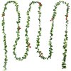 Clayre & Eef 65487 Ghirlanda di Natale 270 cm Set 12 Verde Rosso