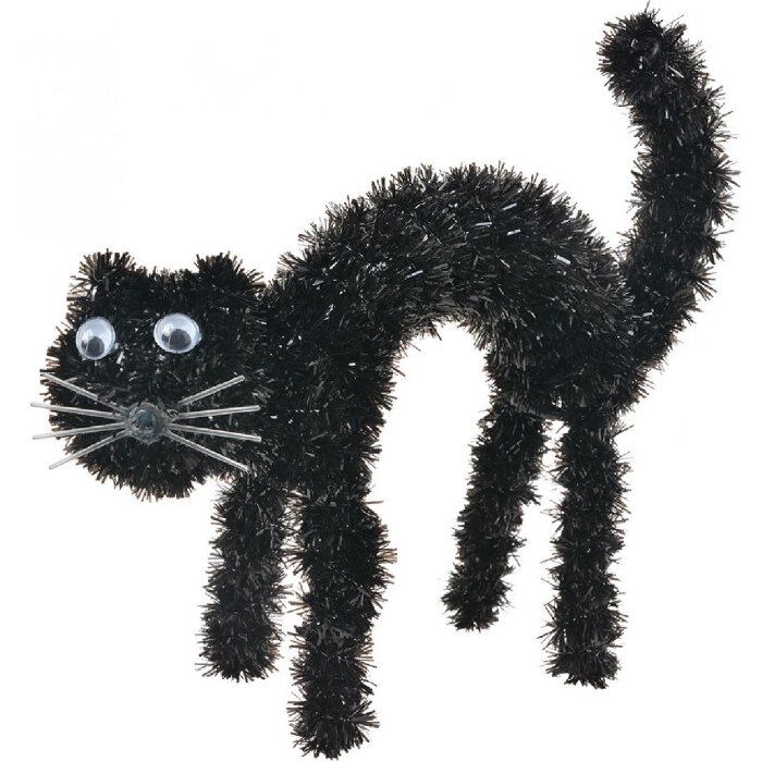 Clayre & Eef 65496 Decorazione gatto nero 19x7x22 cm
