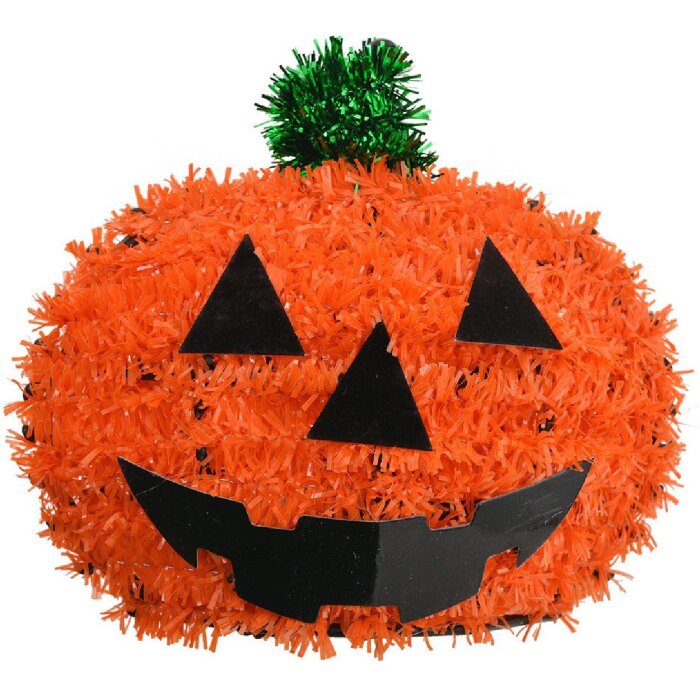 Clayre & Eef 65498 Decorazione Ciondolo Zucca Ø 13x6 cm Arancione Plastica