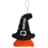 Clayre & Eef 65499 Decorazione Ciondolo Cappello Strega Nero Arancione 12x3x15 cm