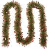 Clayre & Eef 65528 Ghirlanda natalizia verde rossa 200 cm