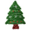 Clayre & Eef 65529 Decorazione murale Albero di Natale Verde 25x3x35 cm