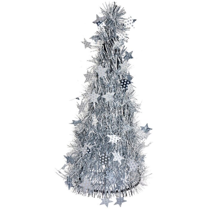 Clayre & Eef 65538M Decorazione per albero di Natale Argento 17x38 cm