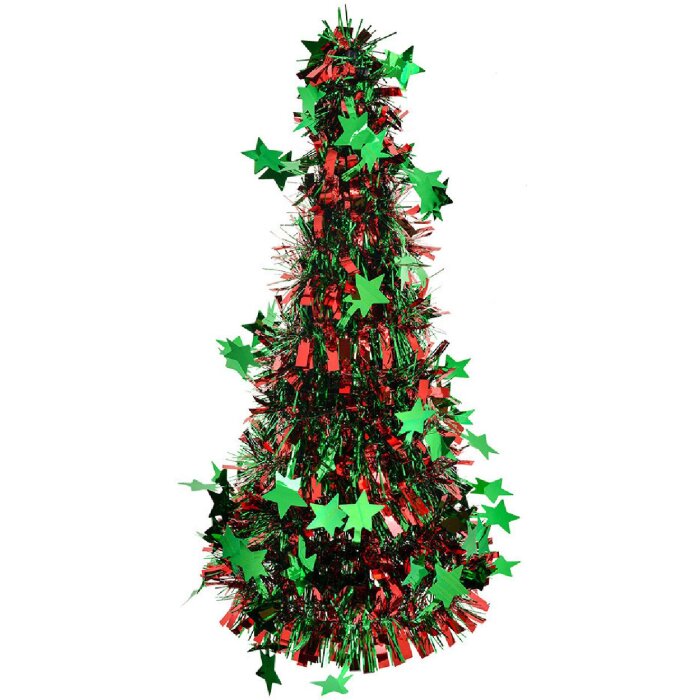 Clayre & Eef 65539M Decorazione per albero di Natale verde rosso 17x38 cm
