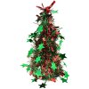Clayre & Eef 65539S Decorazione albero di Natale Ø 12x25 cm verde rosso lucido