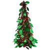 Clayre & Eef 65540L Decorazione per albero di Natale Ø 18x46 cm Verde Rosso