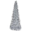 Clayre & Eef 65541L decorazione albero di Natale argento Ø 18x46 cm