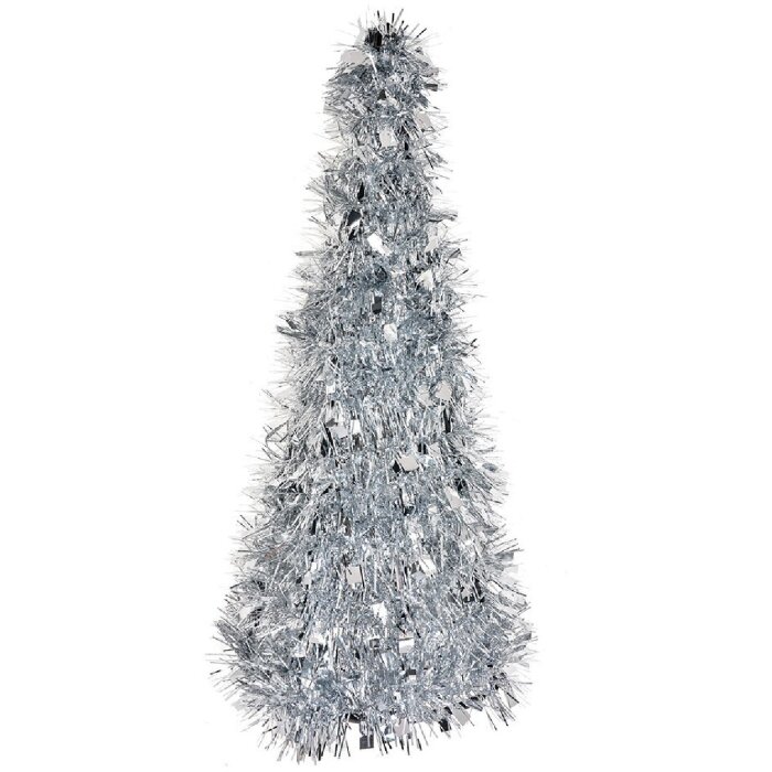 Clayre & Eef 65541M Decorazione albero di Natale argento Ø 16x38 cm